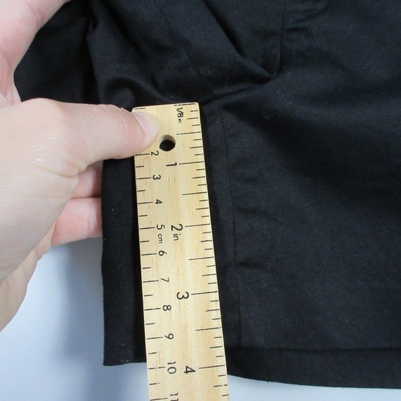 Club Monaco Shorts Micro Women 6 Black Cotton Zip Low Rise y2k Casual Preppy 208 - Picture 7 of 12